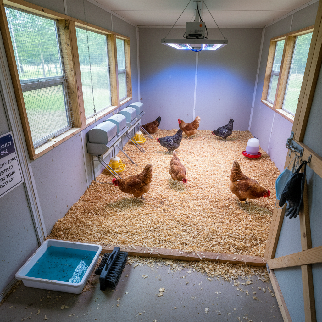 Chickens in a coop