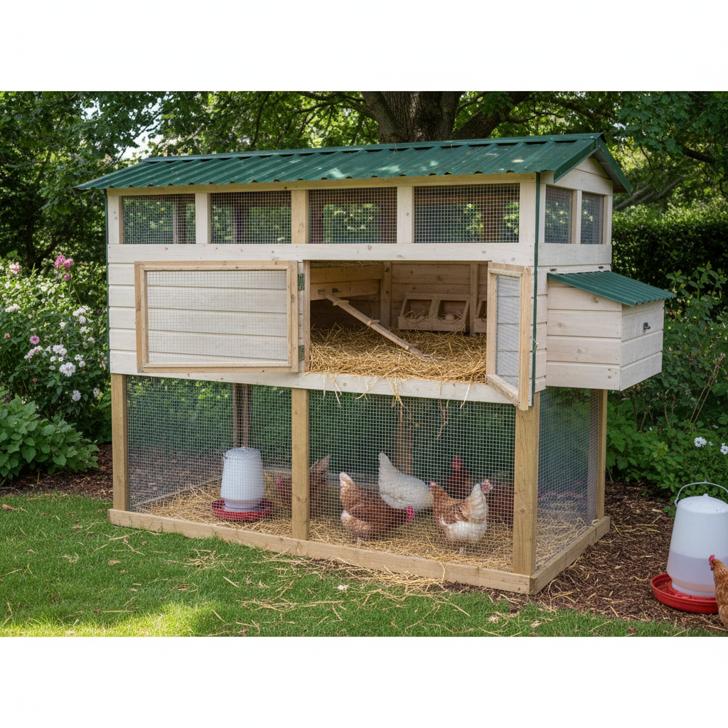 Well-maintained chicken coop