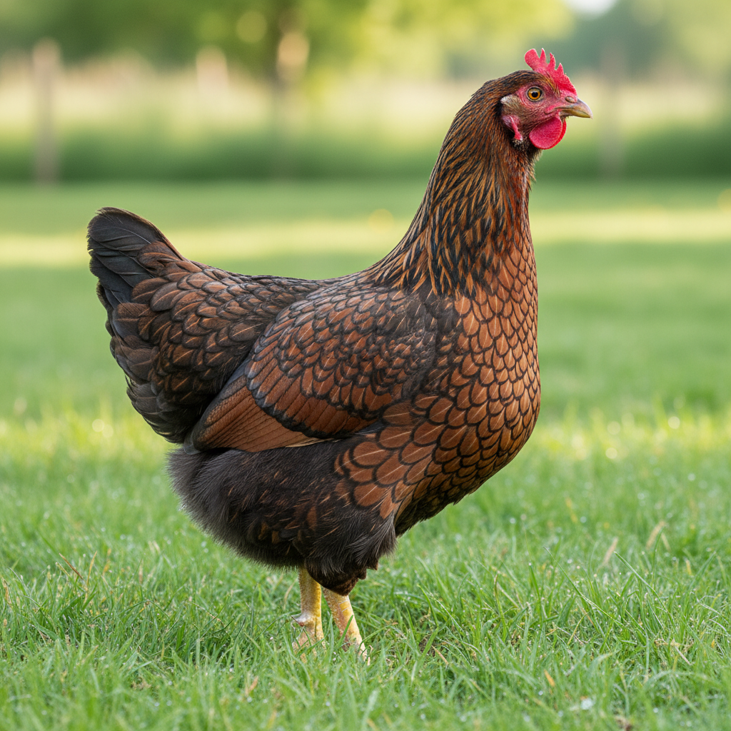 Barnevelder chicken breed portrait