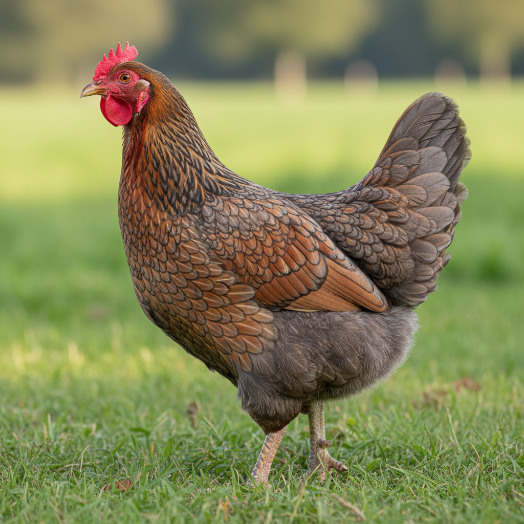 Bielefelder chicken breed portrait