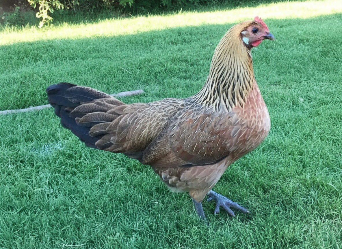 Golden Duckwing Phoenix Standard Chicken chicken breed portrait