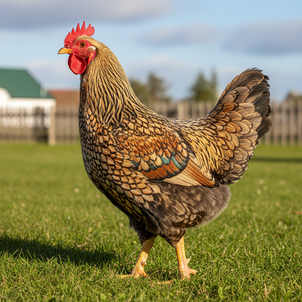 Icelandic chicken breed portrait