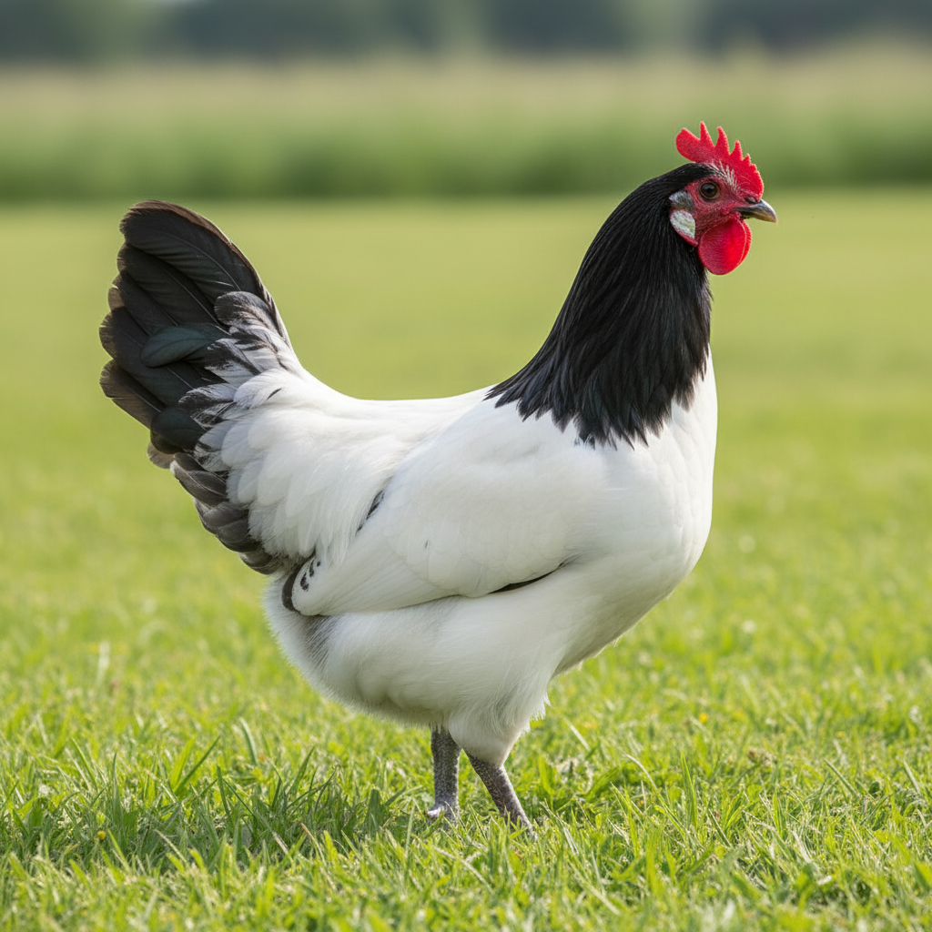 Lakenvelder chicken breed portrait