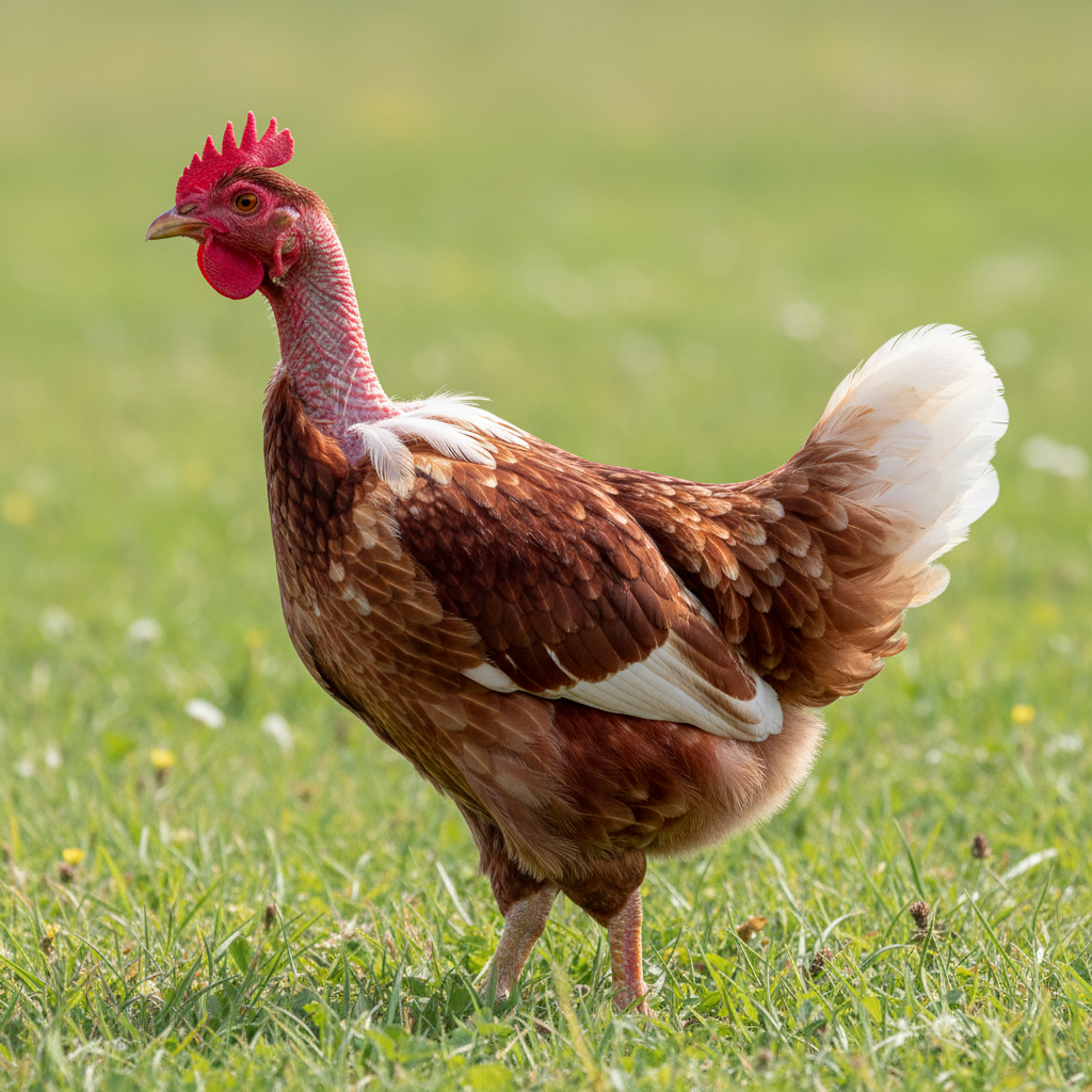 Naked Neck chicken breed portrait