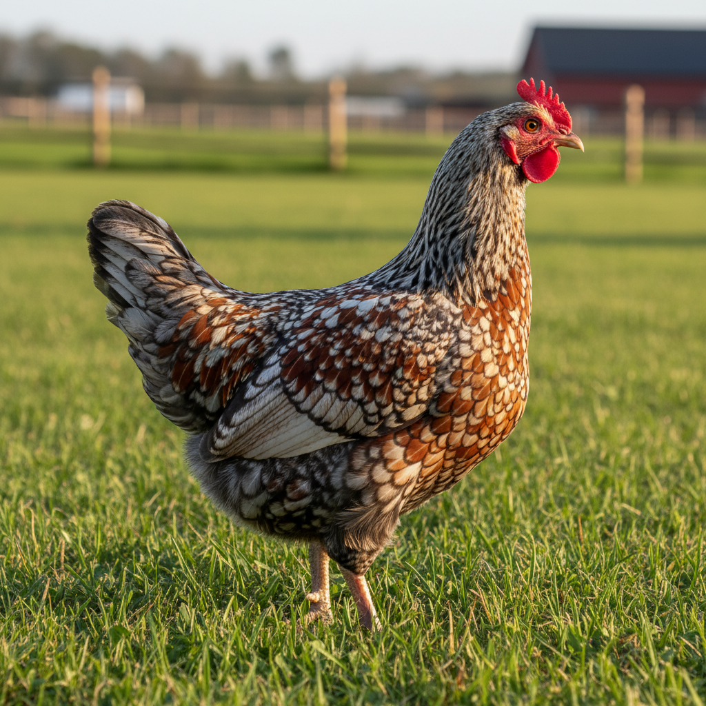 Olandsk Dwarf chicken breed portrait