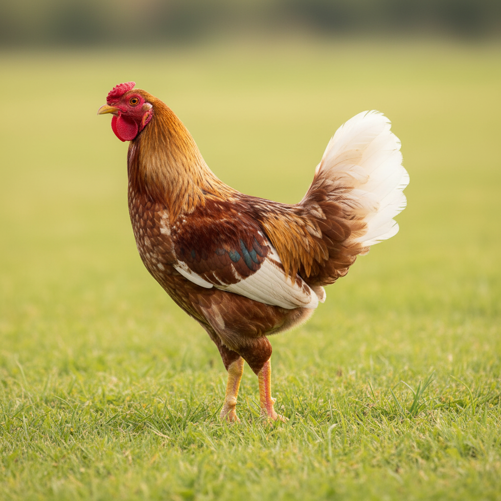 Old English Game chicken breed portrait