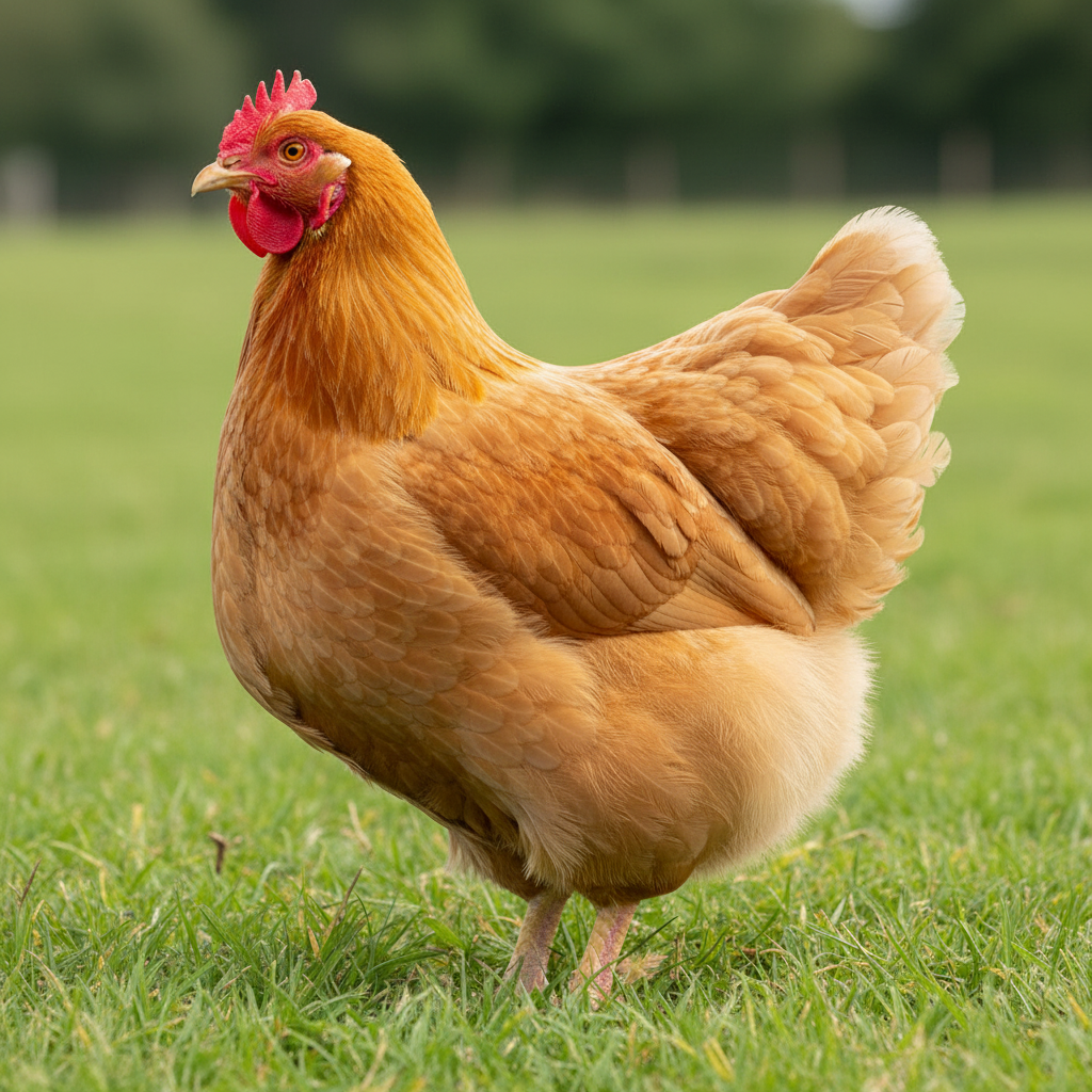 Orpington chicken breed portrait