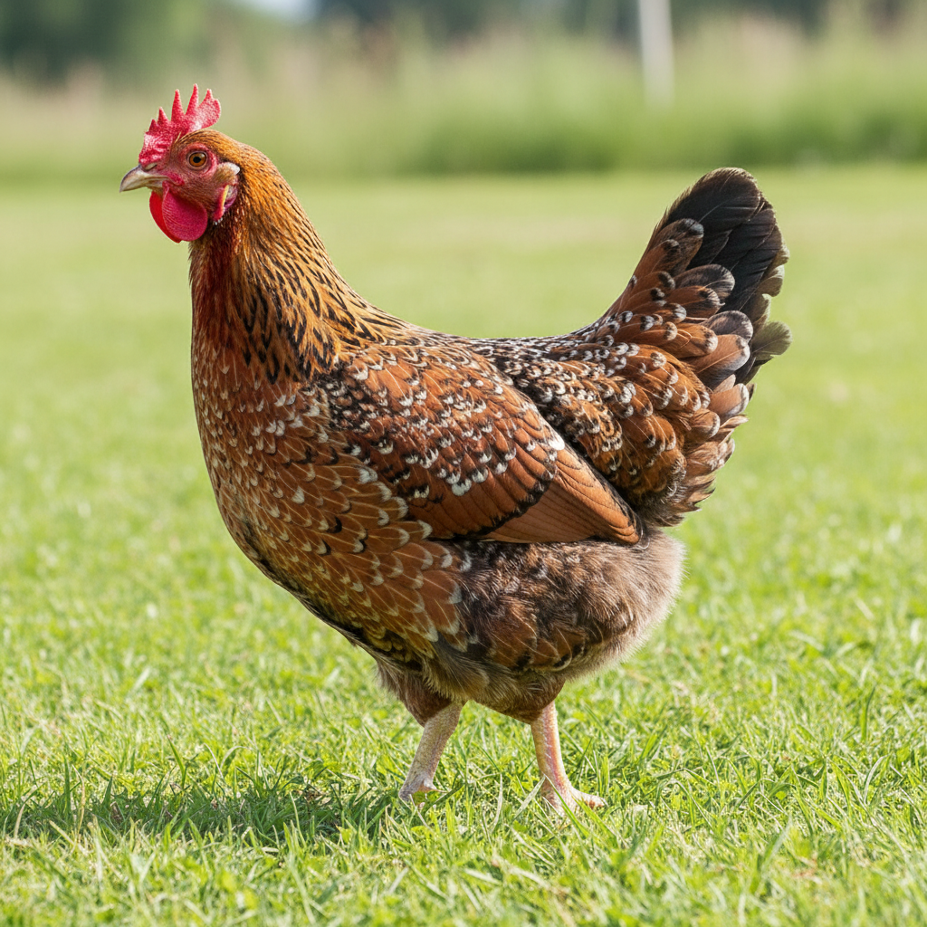 Sussex chicken breed portrait