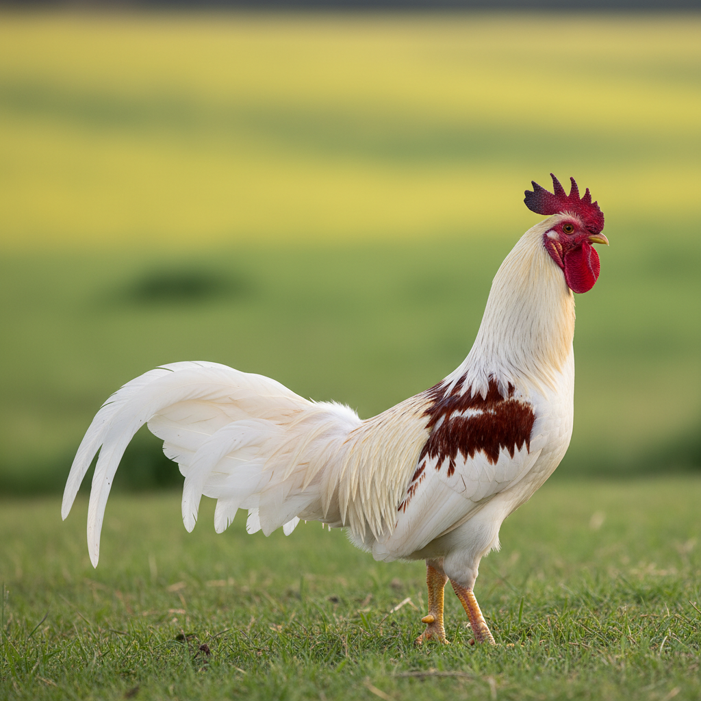 Yokohama chicken breed portrait