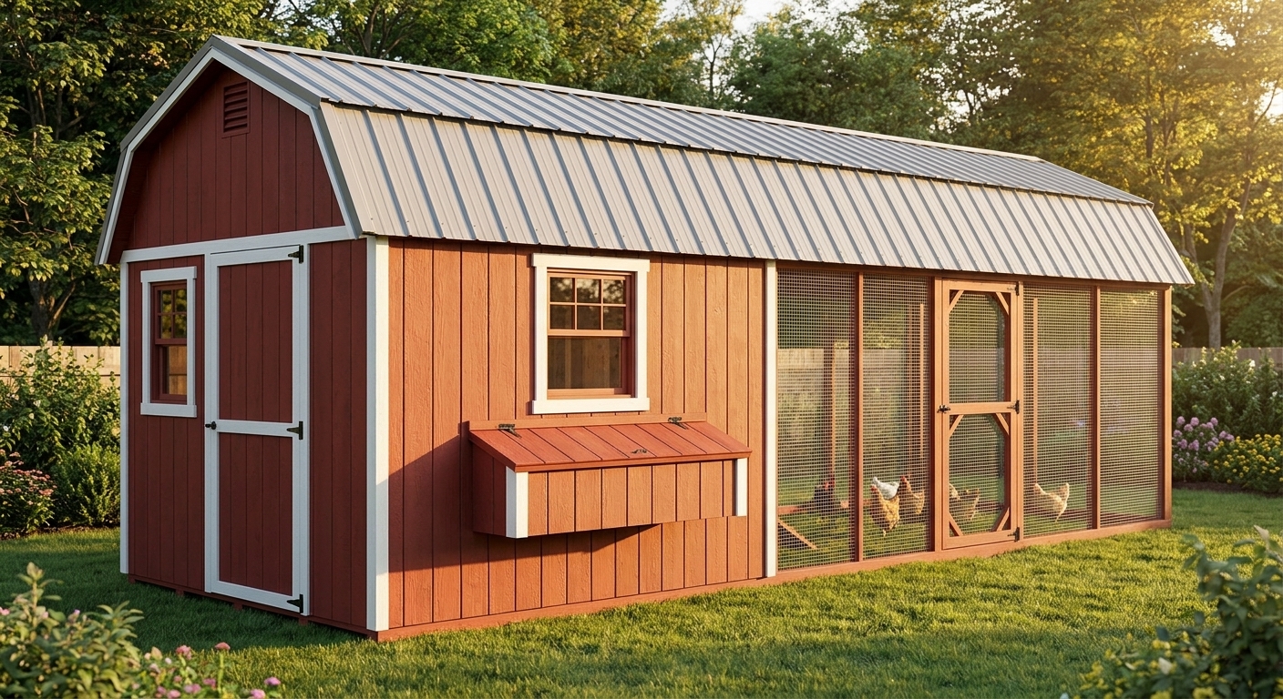 Dutch Style Chicken Coop for 12 Hens