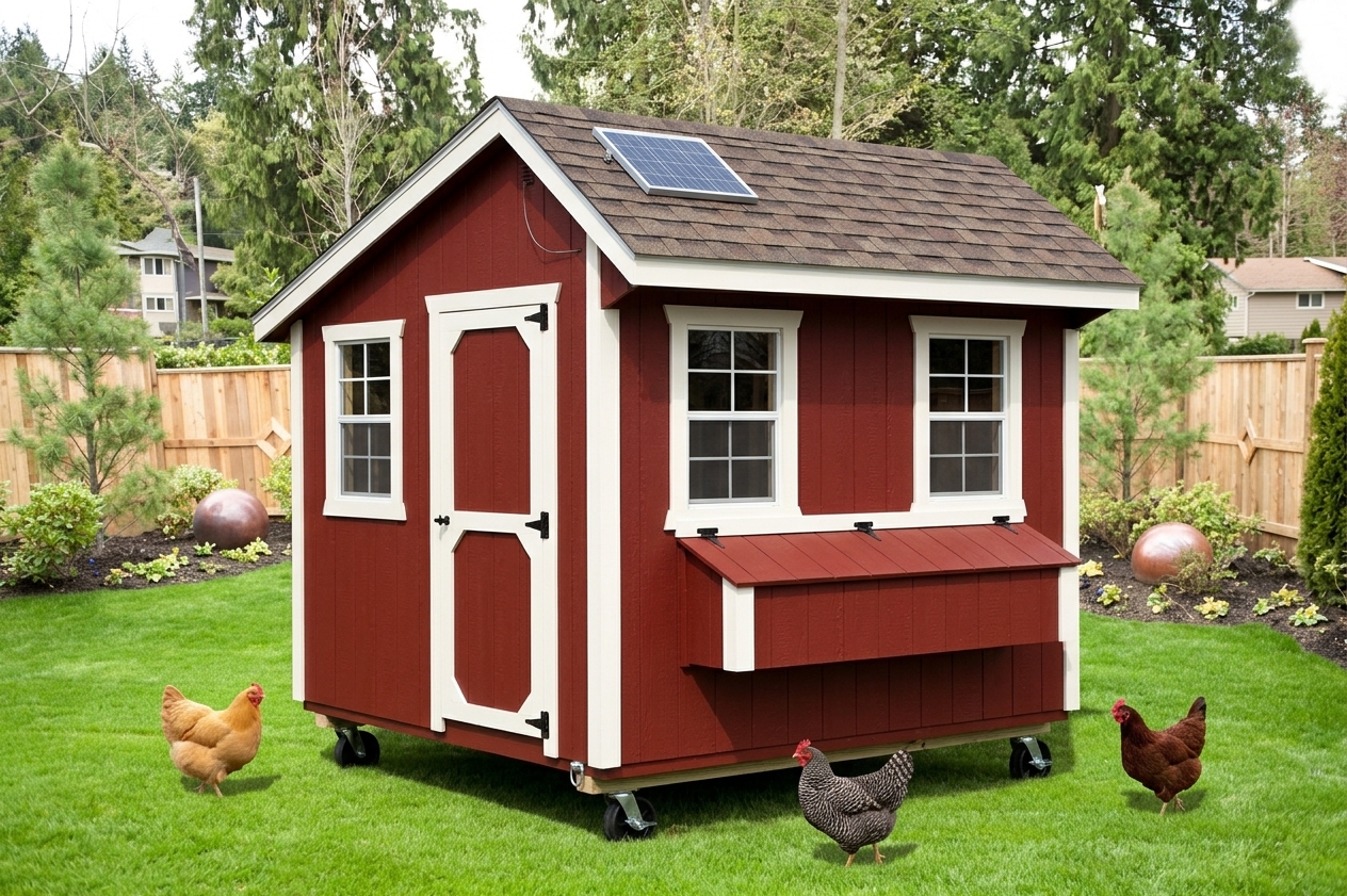 Quaker Style Chicken Coop for 10 Hens
