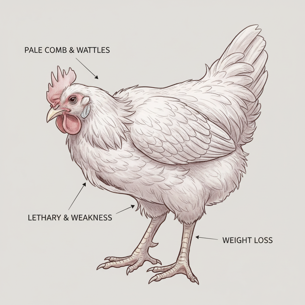 AI illustration of Anemia (Pale Comb)