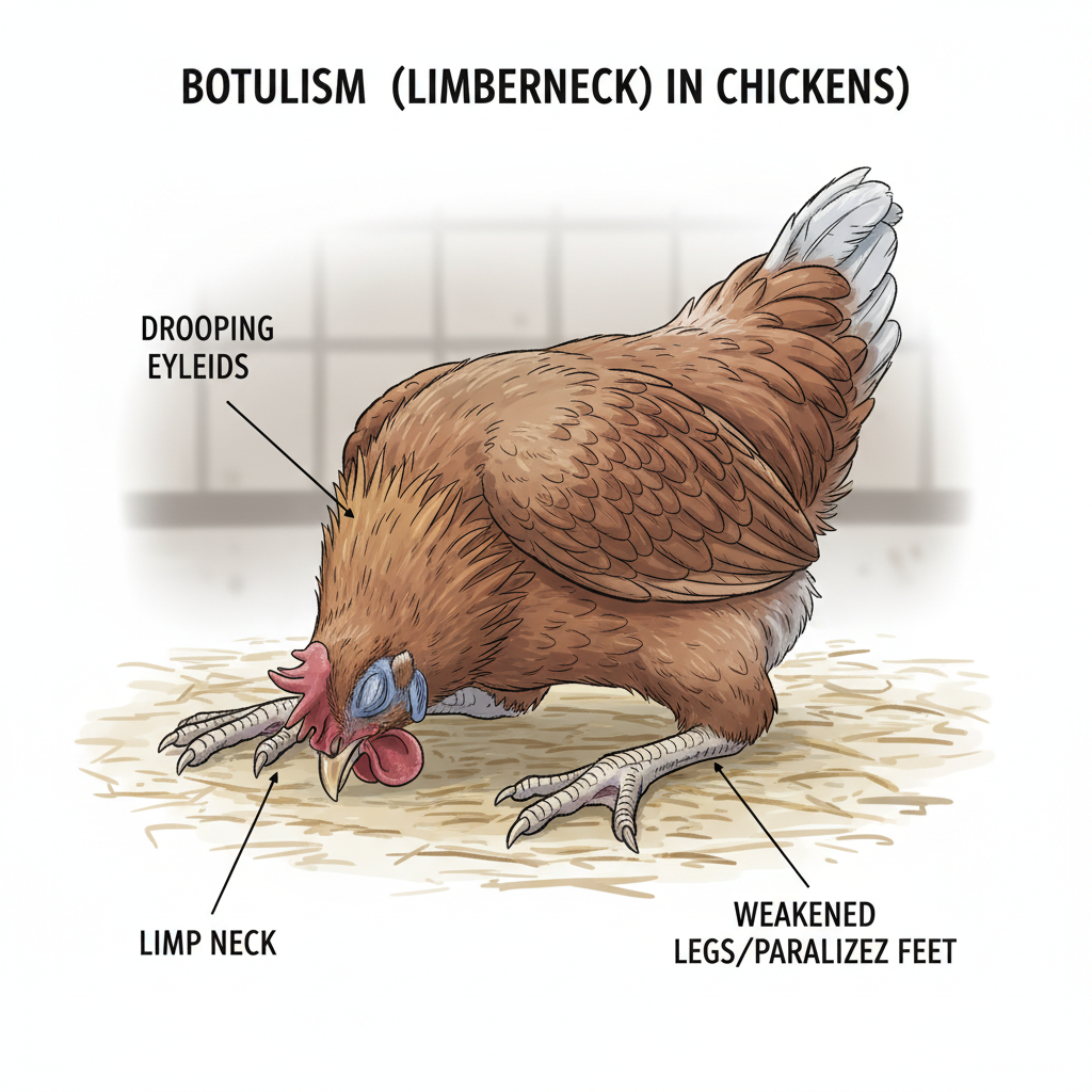 AI illustration of Botulism (Limberneck)