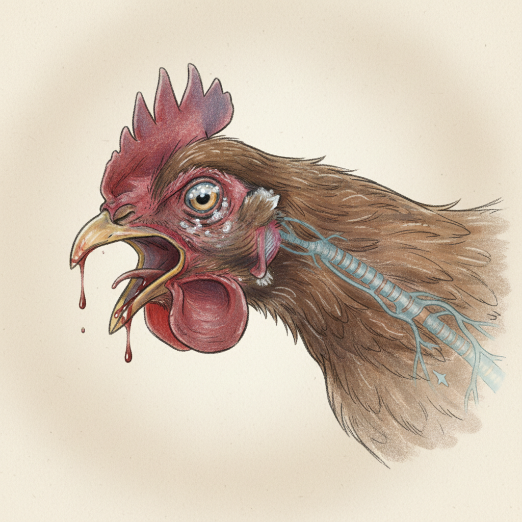 AI illustration of Infectious Laryngotracheitis (ILT)